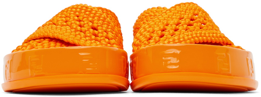 Fendi Orange 'Forever Fendi' Reflections Sandals Fendi