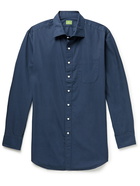 SID MASHBURN - Cotton-Poplin Shirt - Blue