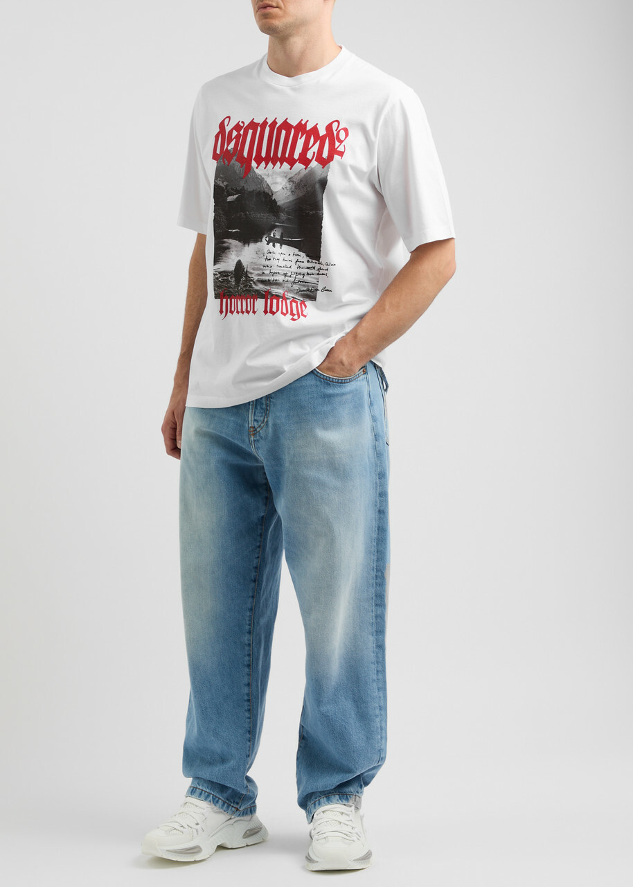 DSQUARED2 コットンTシャツ Dsquared2/ディースクエアード｜ベージュ コットン Tシャツ
