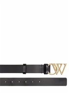 OFF-WHITE - 30mm Ow Lettering Leather Belt