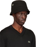 Lacoste Black Patch Bucket Hat