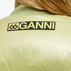 66° North Women's x GANNI Askja Down Bomber Jacket in Green Salvia