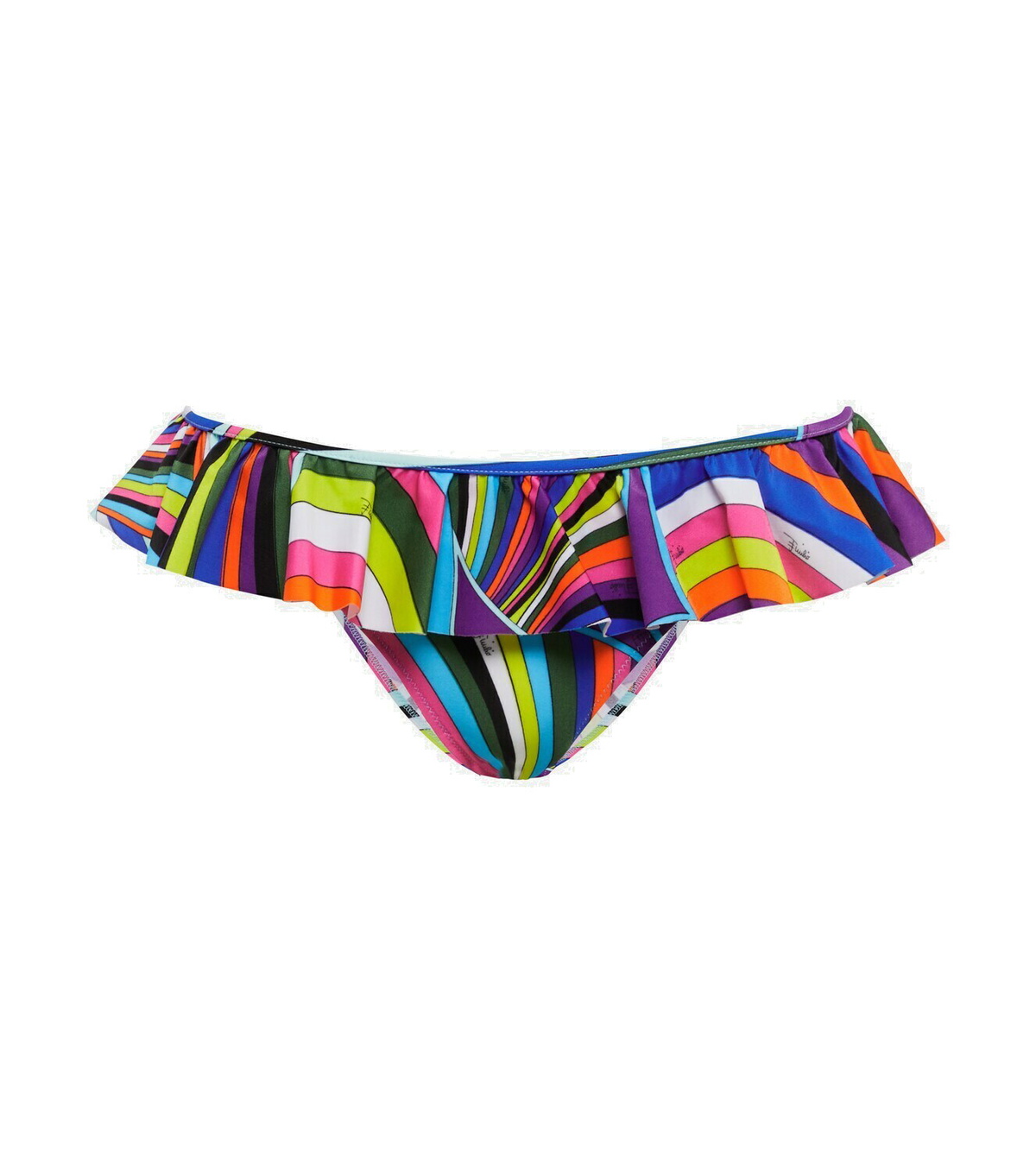 送料込/関税込■EMILIO PUCCI■ストリングビキニボトムス Pucci - Printed ruffled bikini bottoms Emilio Pucci