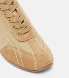 Toteme Flex suede-trimmed sneakers