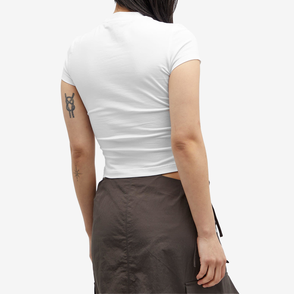 Daily Paper Women's Glow Cropped Short Sleeve T-Shirt in White