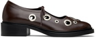 Nicole Saldaña Brown Fabiana Eyelet Loafers
