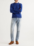 SAINT LAURENT - Distressed Cotton Sweater - Blue