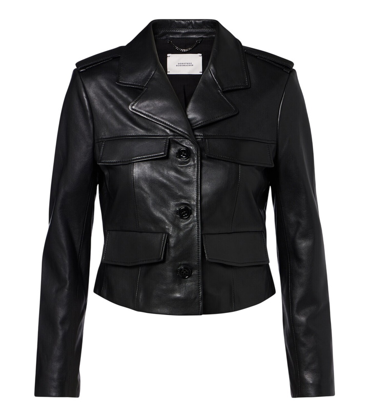 Photo: Dorothee Schumacher Cropped leather jacket