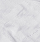Caruso - Poplin-Trimmed Slub Linen Shirt - White