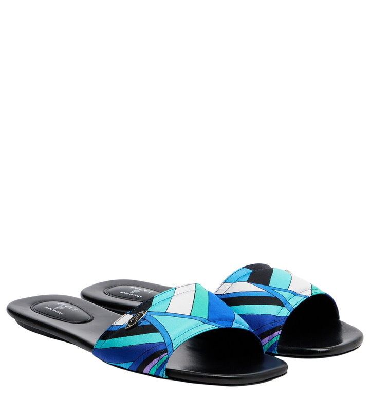 Photo: Pucci Yummy Iride twill slides