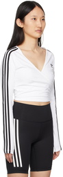 adidas Originals White Adicolor Cropped T-Shirt