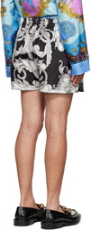 Versace Underwear Black 'Silver Baroque' Shorts