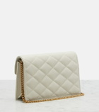 Saint Laurent Paris leather wallet on chain
