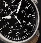 Bell & Ross - WW1-92 45mm Steel and Distressed Suede Watch, Ref. No. BRWW192‐MIL/SCA - Black