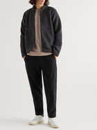 Folk - Assembly Cropped Tapered Pleated Garment-Dyed Cotton-Twill Trousers - Black