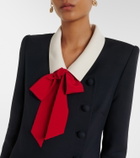 Valentino Crepe Couture tie-neck minidress