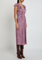 Isabel Marant Lindsay Floral-print Woven Midi Dress Pink