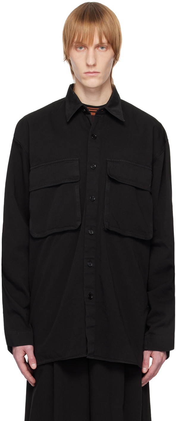 Dries Van Noten Black Velcro Tab Shirt Dries Van Noten