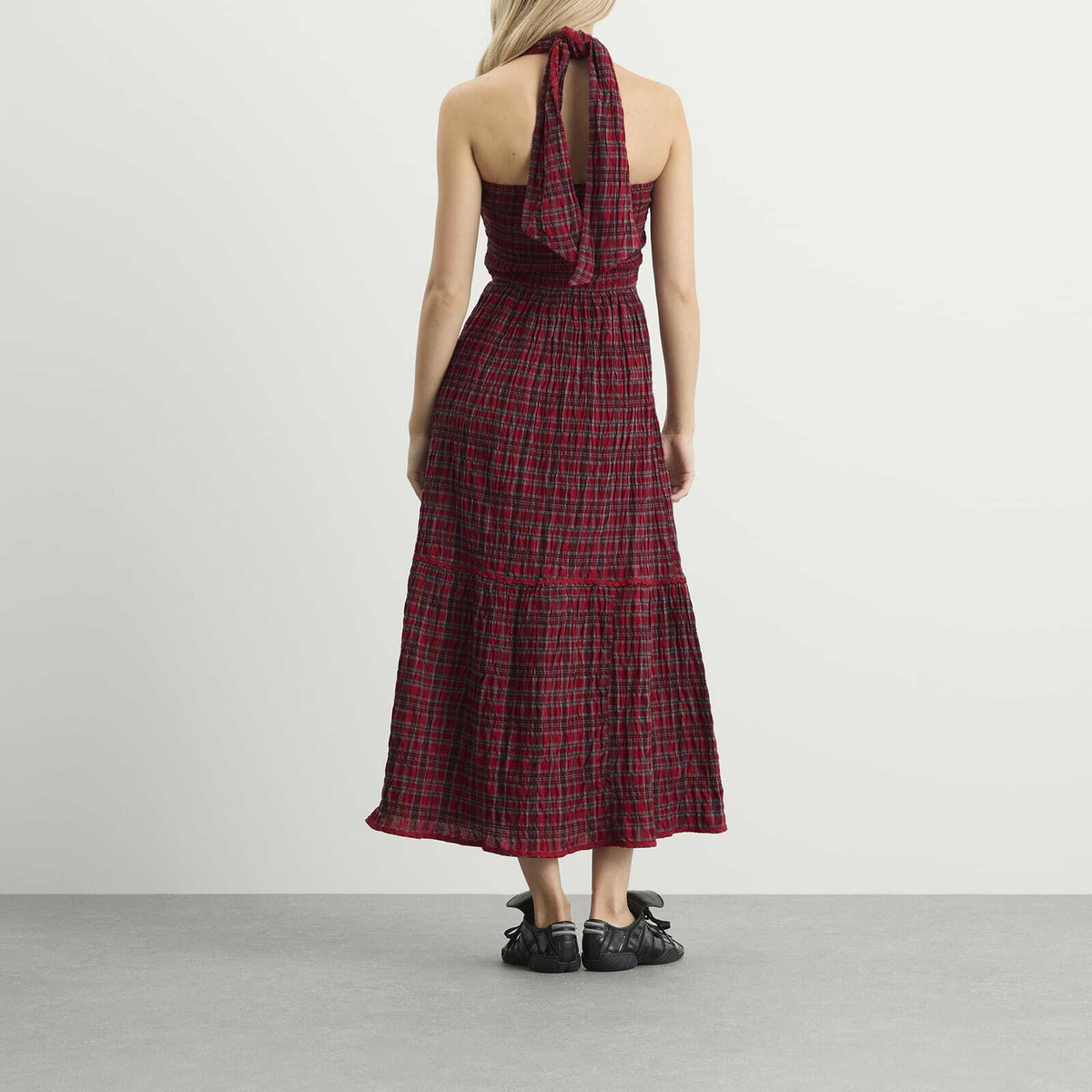 Damson Madder Women's Mia Midi Dress in Red