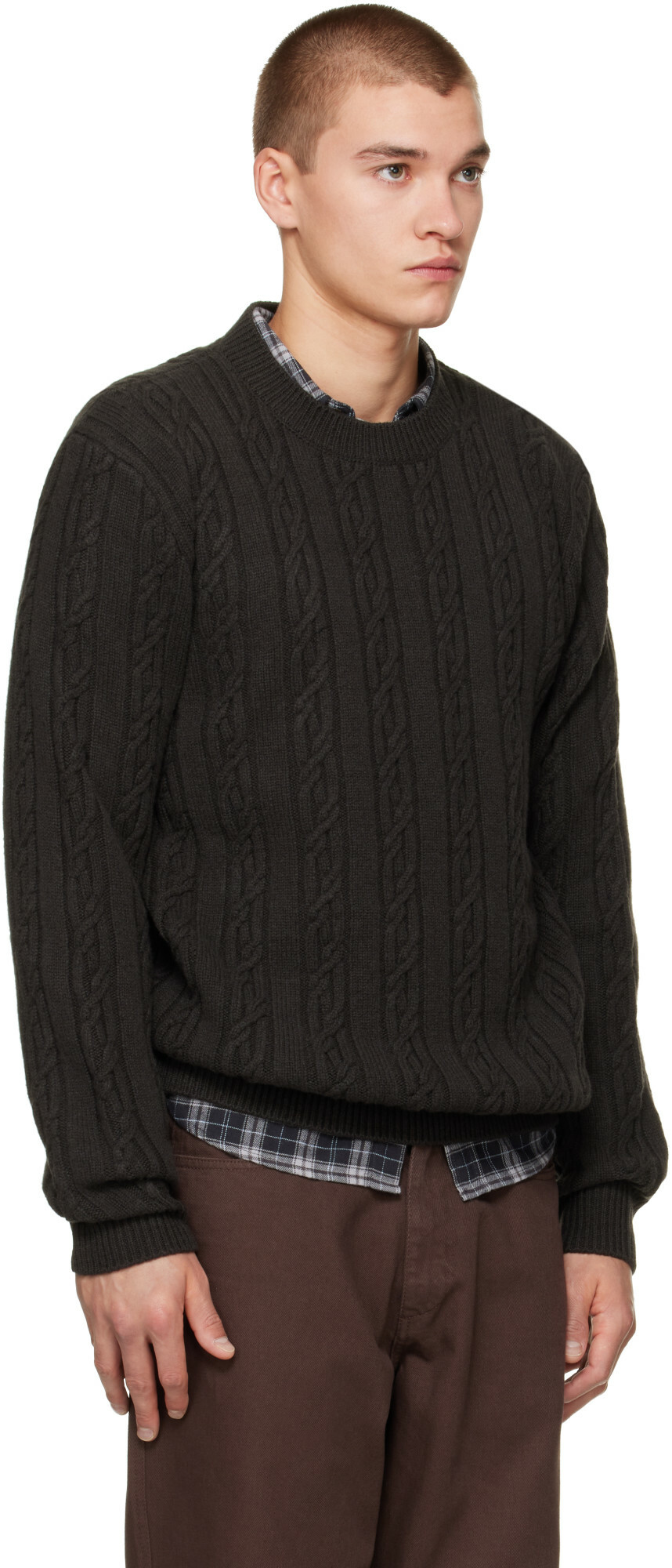 Canada Goose Brown Habel Knit Crew Sweater