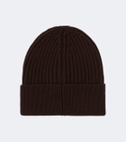 Moncler Grenoble Logo ribbed-knit virgin wool beanie