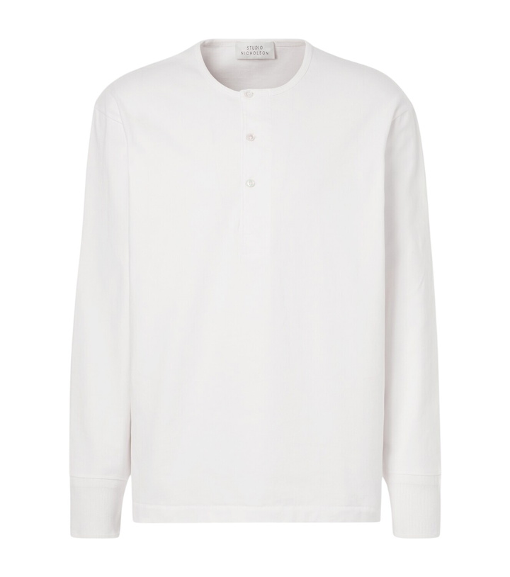Photo: Studio Nicholson Kuyto cotton jersey Henley shirt