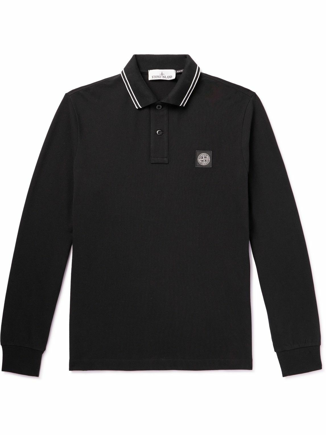 Stone Island Pique l/S Polo - Azul - Small