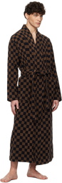 Baina Black & Brown Sulis Bathrobe