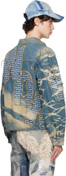 Who Decides War Blue Overlay Denim Jacket
