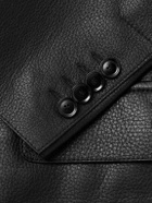 Brioni - Slim-Fit Full-Grain Leather Blazer - Black