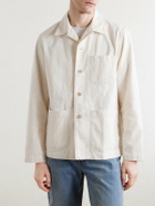 Hartford - Perry Herringbone Cotton Jacket - Neutrals