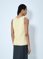 Prada Logo Plaque Open- Knit Tank Top