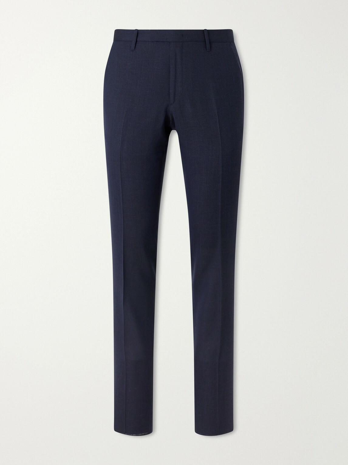 Mr P. - Straight-Leg Wool, Silk and Linen-Blend Trousers - Blue