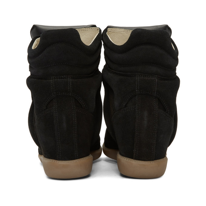 Isabel Marant Black Beckett Wedge Sneakers