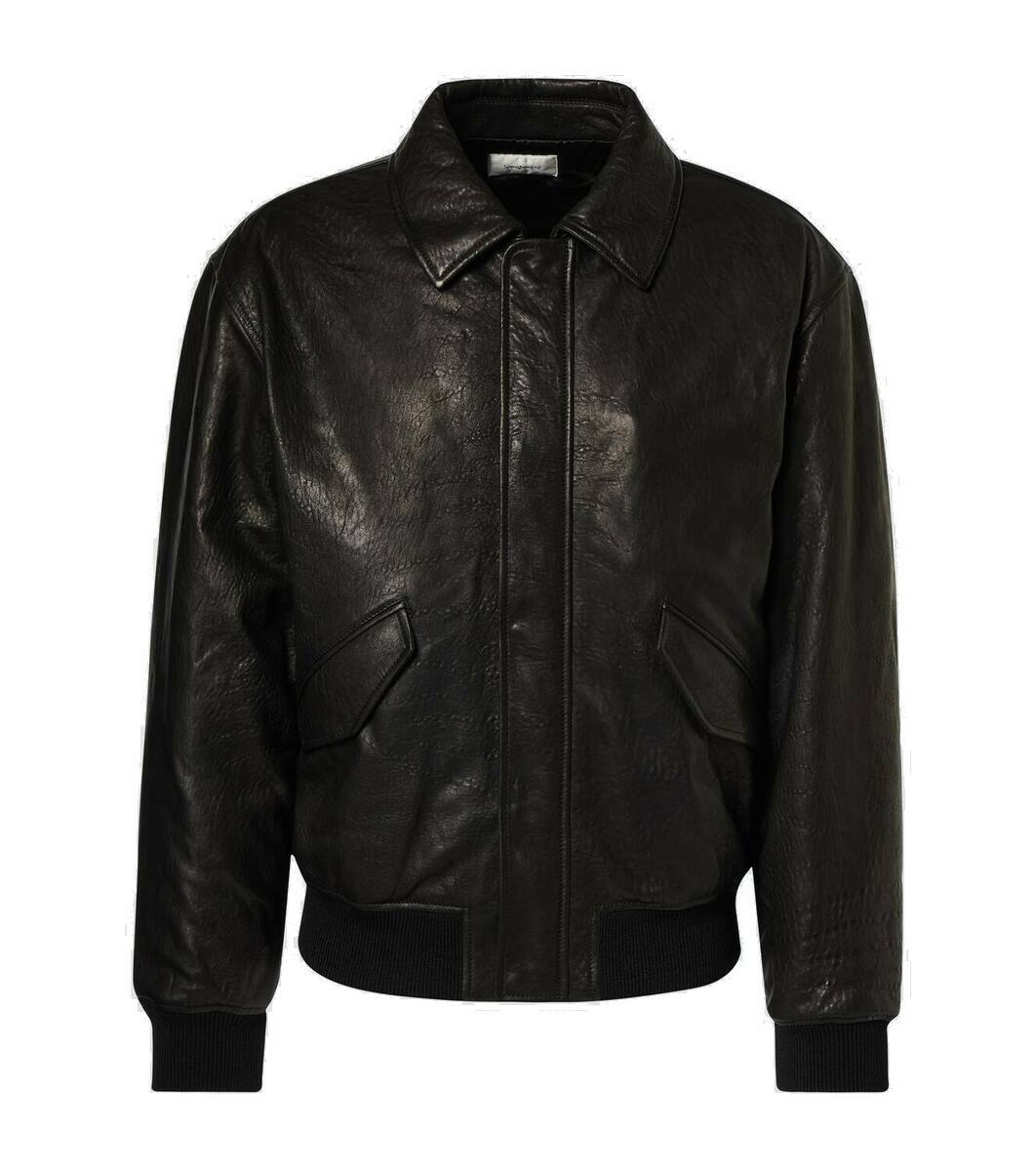 Saint Laurent - Quilted Velvet Bomber Jacket - Men - Black Saint Laurent