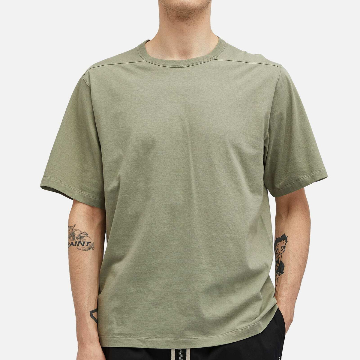 Rick Owens Men's Brad T-Shirt in Celadon Rick Owens