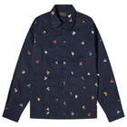 Beams Plus Men's Embroidered Boat Jacket in Navy