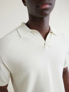 Canali - Cotton and Silk-Blend Polo Shirt - Neutrals