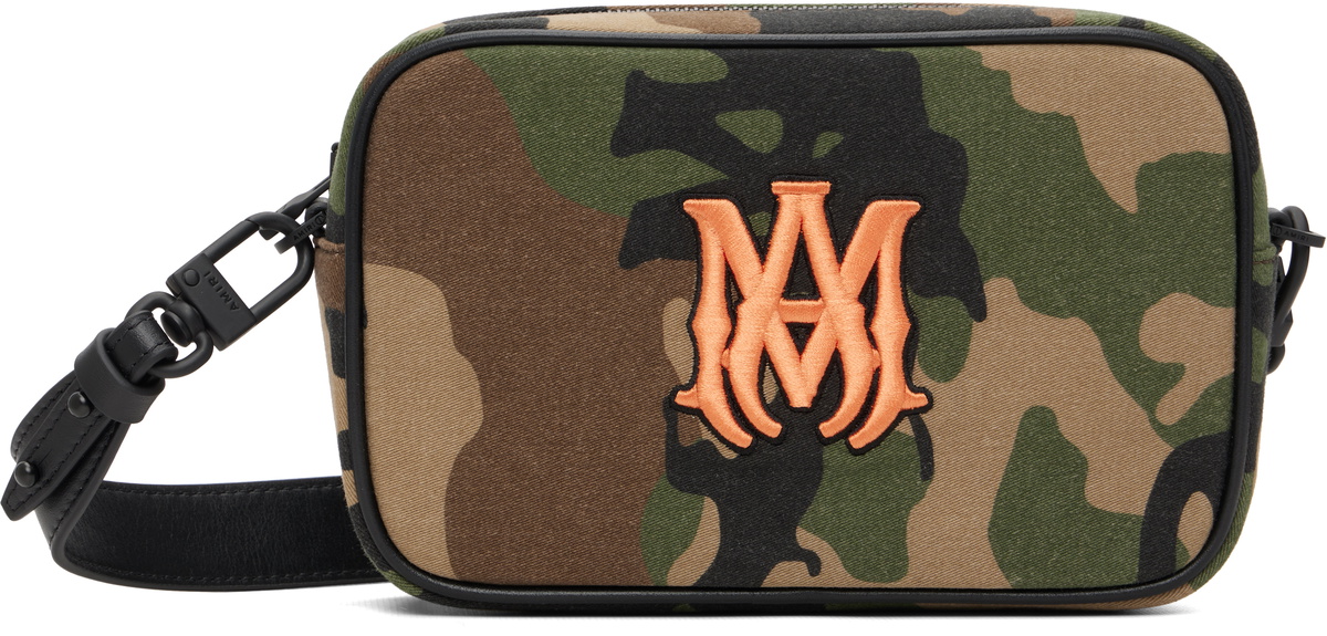 AMIRI Khaki MA Camo Camera Bag