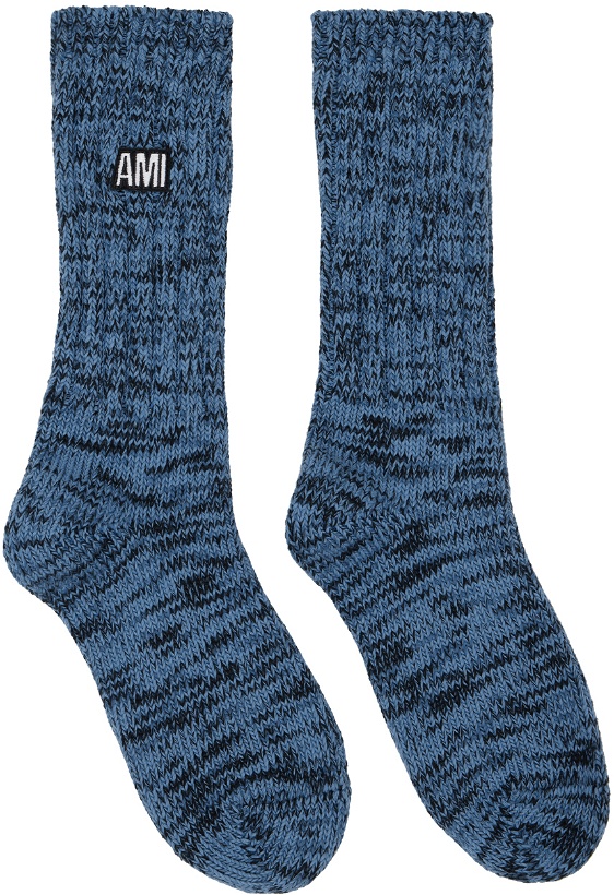 Photo: AMI Paris Blue Marled Socks