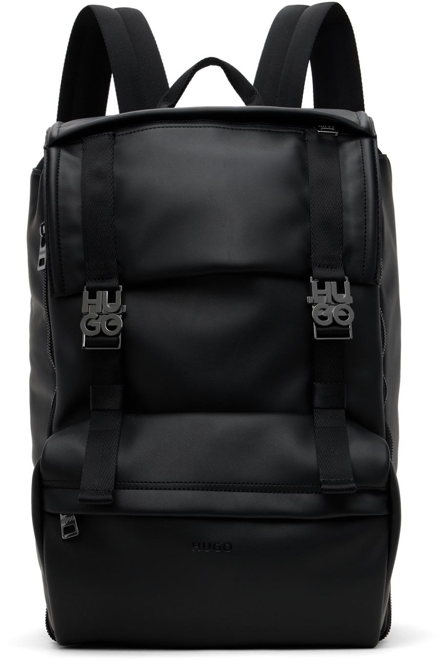 Hugo Black Embossed Backpack Hugo Boss