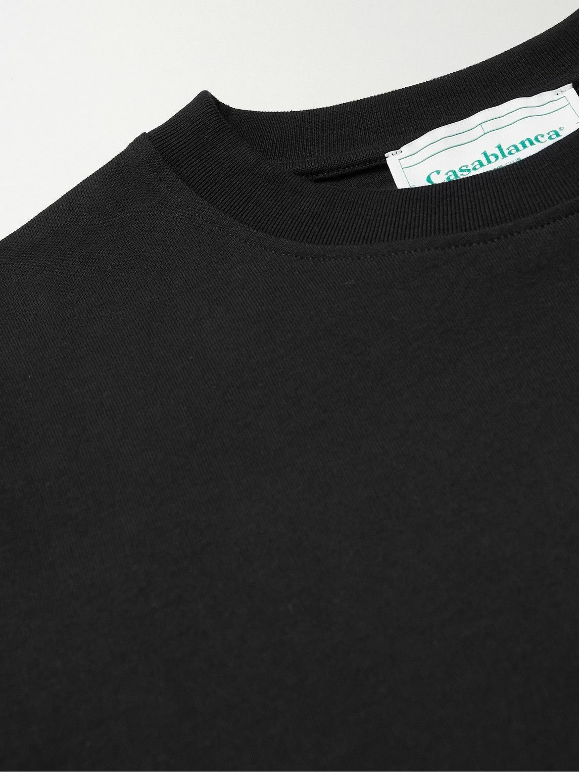 Casablanca - L'Arche De Nuit Logo-Print Cotton-Jersey T-Shirt - Black ...