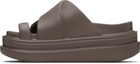 sacai Brown Foam Multiple Sole Sandals