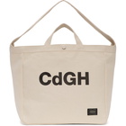 Comme des Garcons Homme Off-White Porter Edition Cotton Canvas Tote