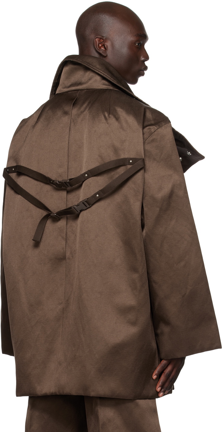 Rick Owens Brown Caban Down Jacket Rick Owens