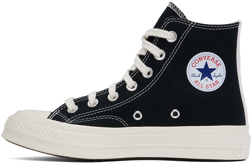 COMME des GARÇONS PLAY Black Converse Edition Chuck 70 OG Single Heart Sneakers