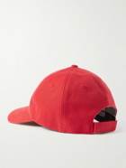 Brunello Cucinelli - Embroidered Cotton-Gabardine Baseball Cap - Red