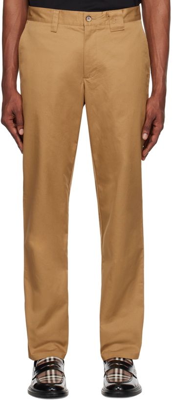 Photo: Burberry Tan Embroidered Trousers