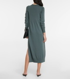 Barrie Embroidered cashmere knit midi dress