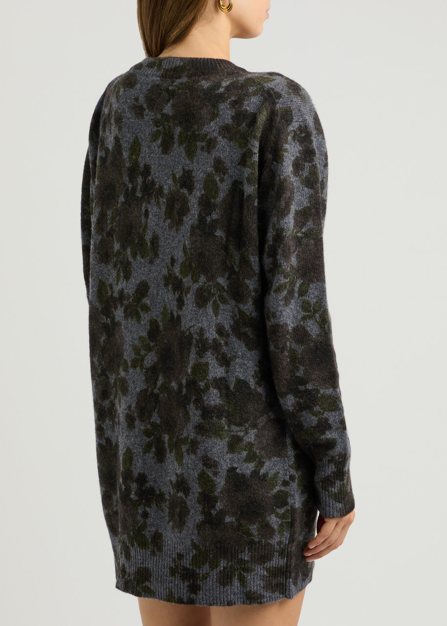 blumarine floral embroidery mini dress blue Santorini Nights Blue Floral Mini Dress - US 10 main image 1
